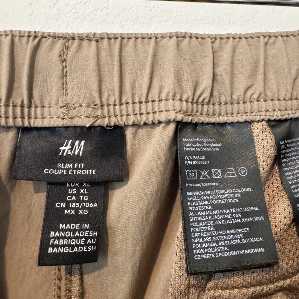 H&M Nylon Cargo Jogger Pants Streetwear Gorpcore Outdoors Preppy Casual Men's XL - Picture 5 of 7